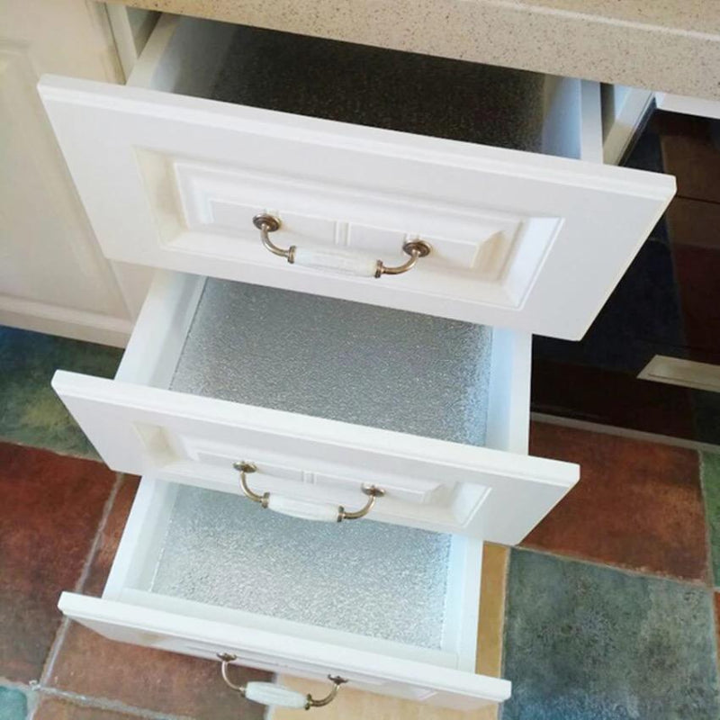 ملصقات SKEIDO المقاومة للماء والزيت للمطبخ، ورق ألومنيوم لموقد المطبخ، ملصقات خزانة ذاتية اللصق، ورق جدران