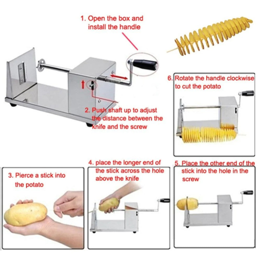 Twisted Potato Cutter Made of Stainless Steel