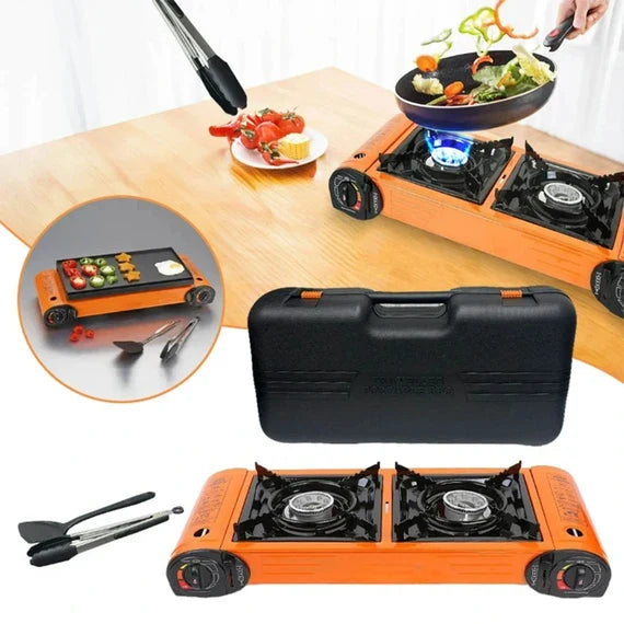 موقد غاز مزدوج محمول