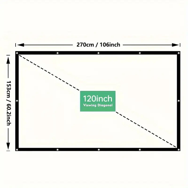 شاشة عرض ناعمة قابلة للطي ومضادة للتجاعيد ومحمولة، عالية الدقة، مناسبة لغرفة النوم وغرفة المعيشة