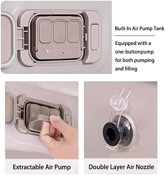 سرير هوائي مع مضخة ووسادة قابلة للنفخ (150×200×40 سم)