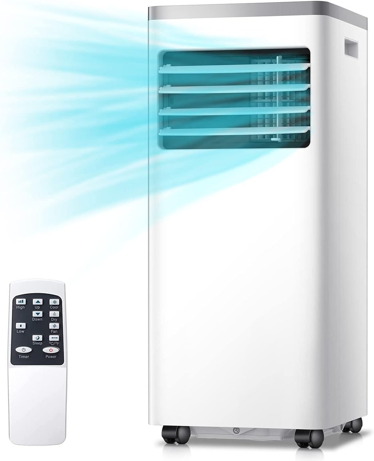 مكيف فريون متنقل يعمل بالكومبريسور مع ريموت