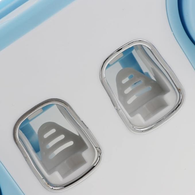 مجموعة حامل فرشاة الأسنان موزع معجون الأسنان اللاصق منظم الحمام أزرق