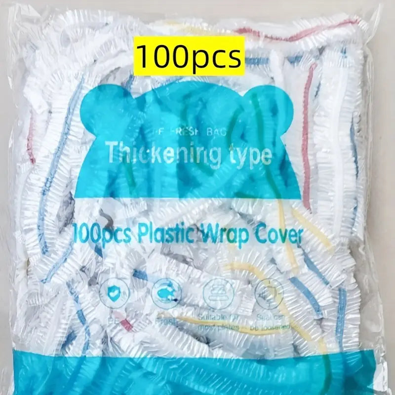 عبوة من 100 قطعة من أغطية الطعام سهلة التنظيف: حافظ على مطبخك طازجًا باستخدام أغطية الطعام التي تُستخدم لمرة واحدة