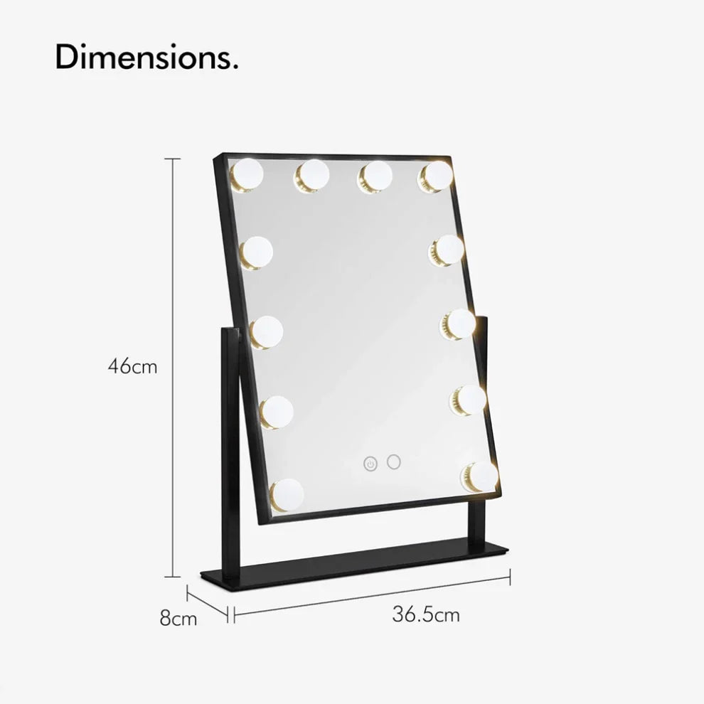 مرآة مكياج LED