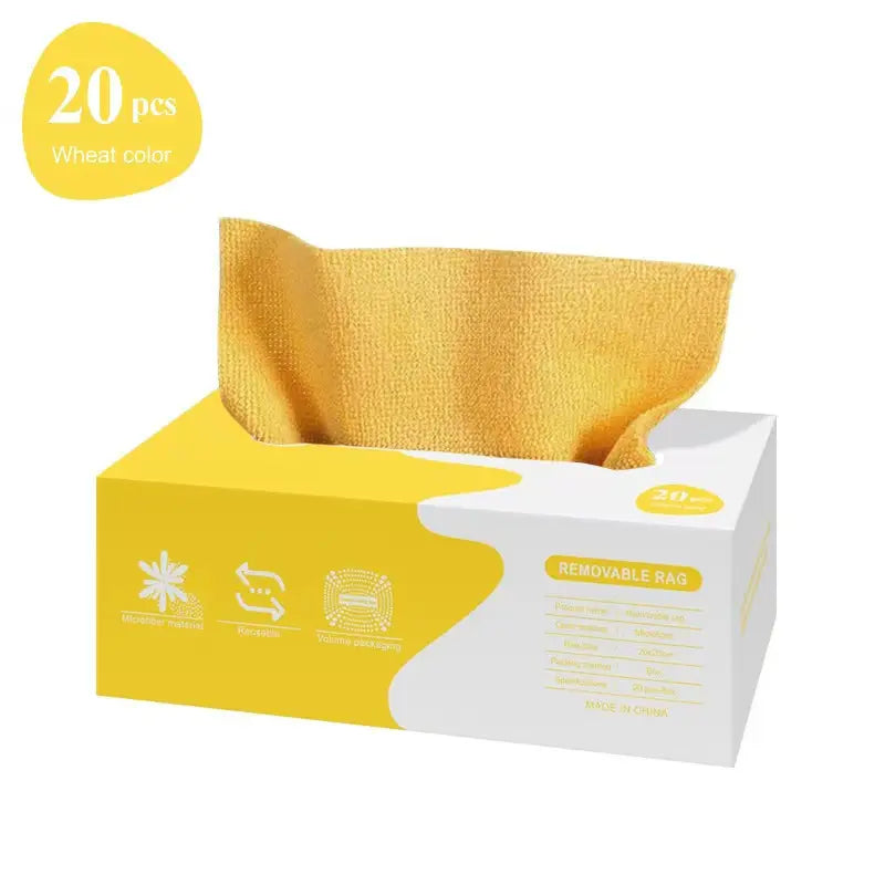 مناشف تنظيف منزلية من الألياف الدقيقة (عبوة من 20 قطعة)