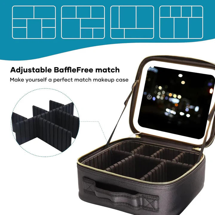 حقيبة مكياج مضيئة للرحلات والسفر