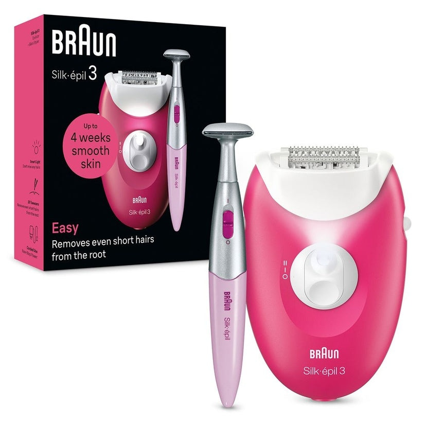 ماكينة إزالة الشعر سلكية مع مشذب بيكيني براون سيلك ابيل 3 (Braun Silk-épil 3 - SE 3202)