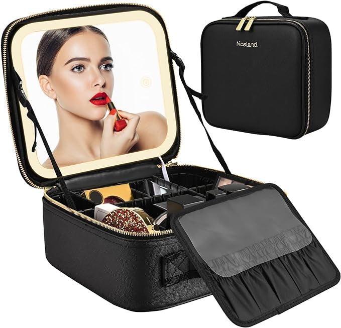 حقيبة مكياج مضيئة للرحلات والسفر
