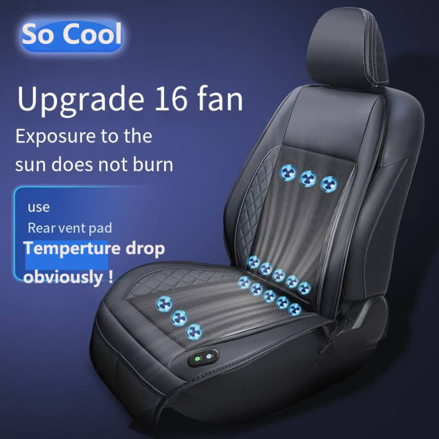 وسادة مقعد سيارة DC12V لتبريد الهواء في الصيف مع مروحة تهوية سريعة النفخ (مروحة صيفية)