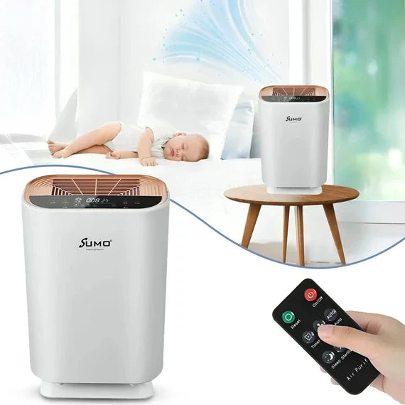 جهاز تنقية الهواء SUMO SM-9003 مع شاشة LCD رقمية وجهاز تحكم عن بعد