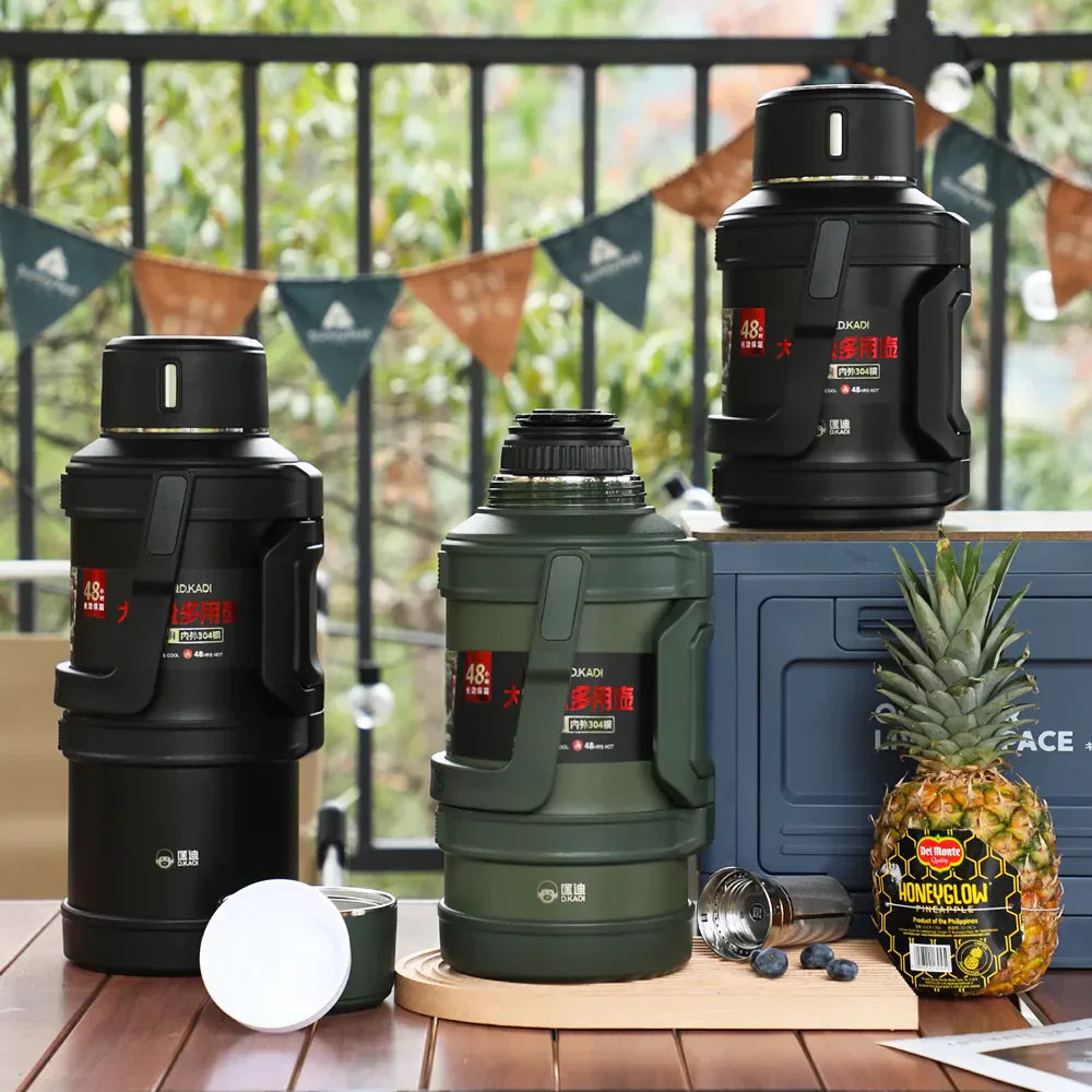 DKADI KD9058 زجاجة فراغ ذات جدار مزدوج بسعة كبيرة (3 أو 4 أو 5 لترات)