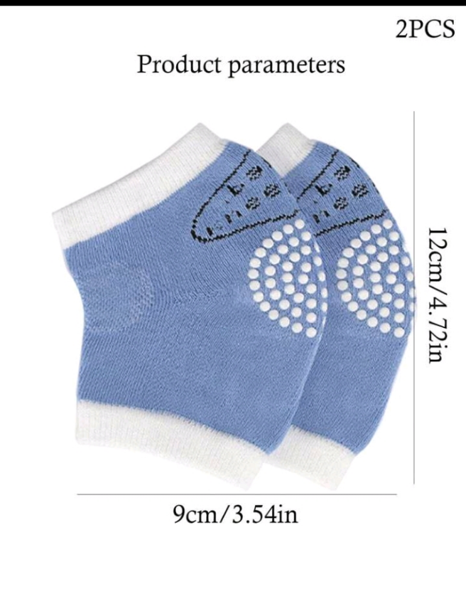 Two pieces of knee and elbow pads for crawling babies, padded anti-slip protection for toddlers' knees