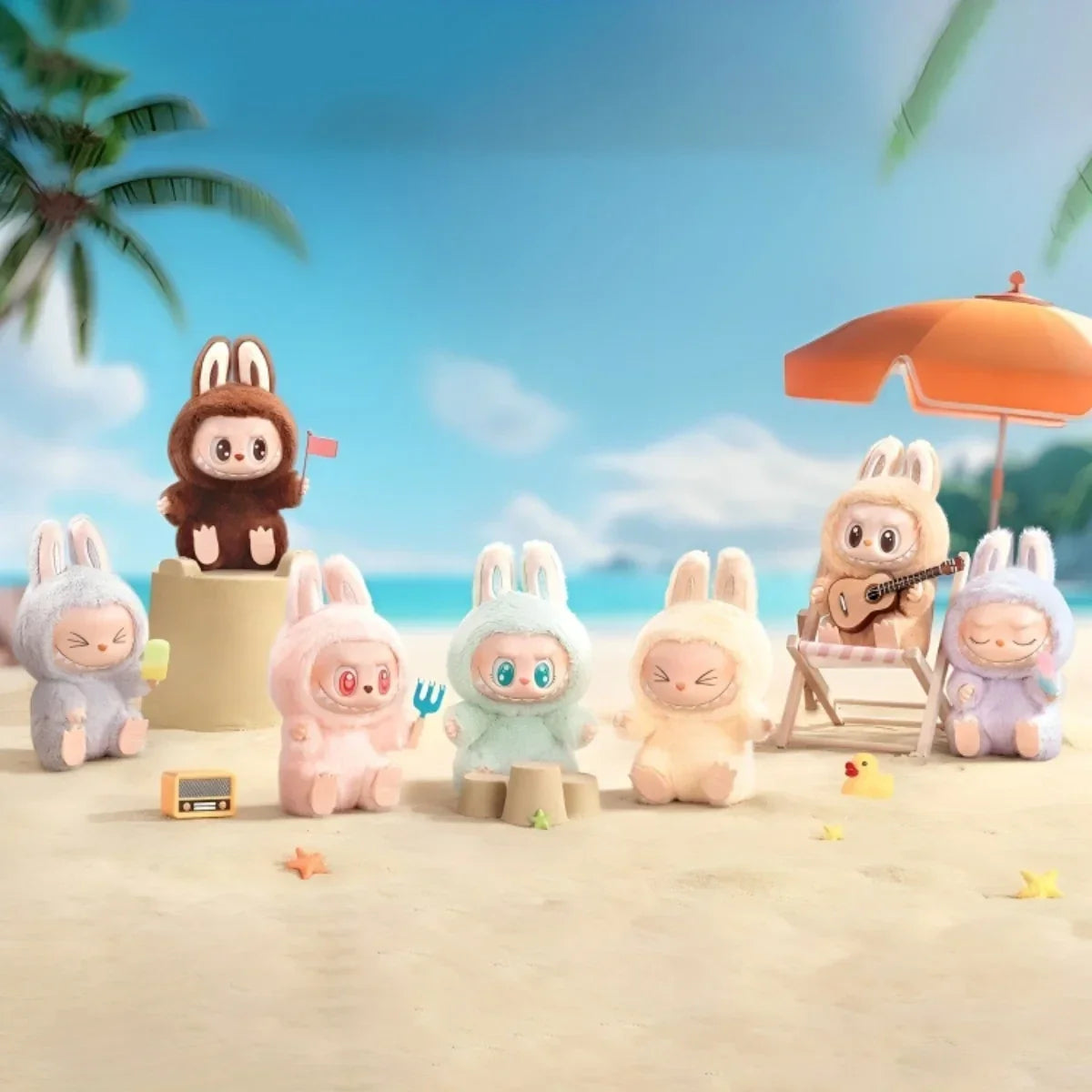 عرض محدود! ٤ ألعاب لابوبو "اجلس" (شخصيات عشوائية) في عبوة واحدة مثيرة