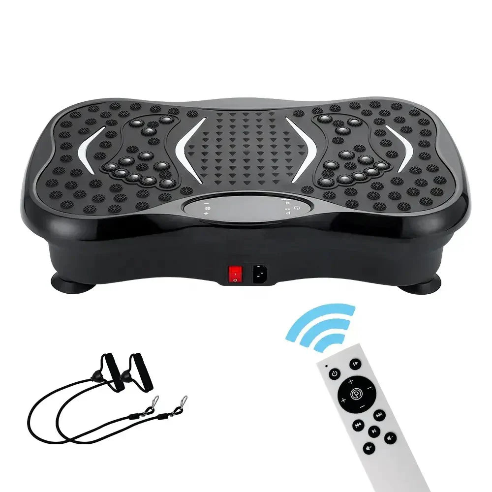 جهاز تمرين لوح اهتزاز، لوح اهتزاز من ألياف الكربون لتصريف اللمف، لوح اهتزازي بسرعة قابلة للتعديل 150 مع سعة 450 رطلاً، معدات رياضية منزلية لتمرين الجسم بالكامل (للرجال والنساء) - UMSM107