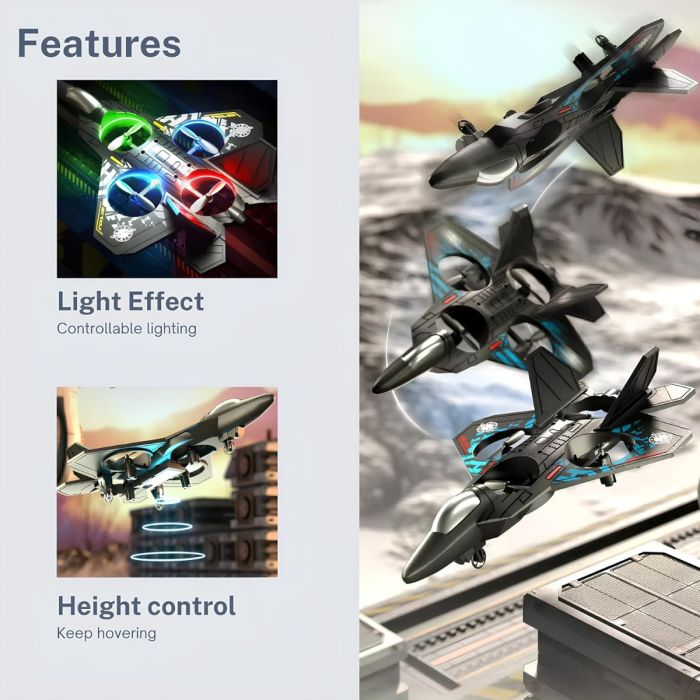 طائرة L0712 رباعية المراوح تدور 360 درجة بدون رأس