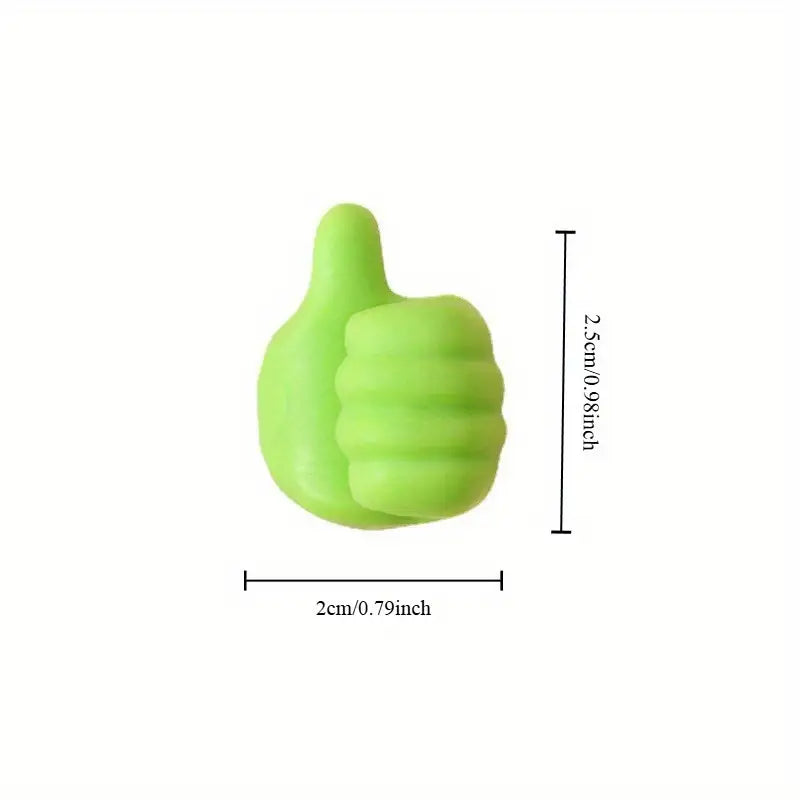 10 قطع من خطافات الإبهام الكرتونية - سهلة التركيب، منظم كابلات مثبت على الحائط للمنزل