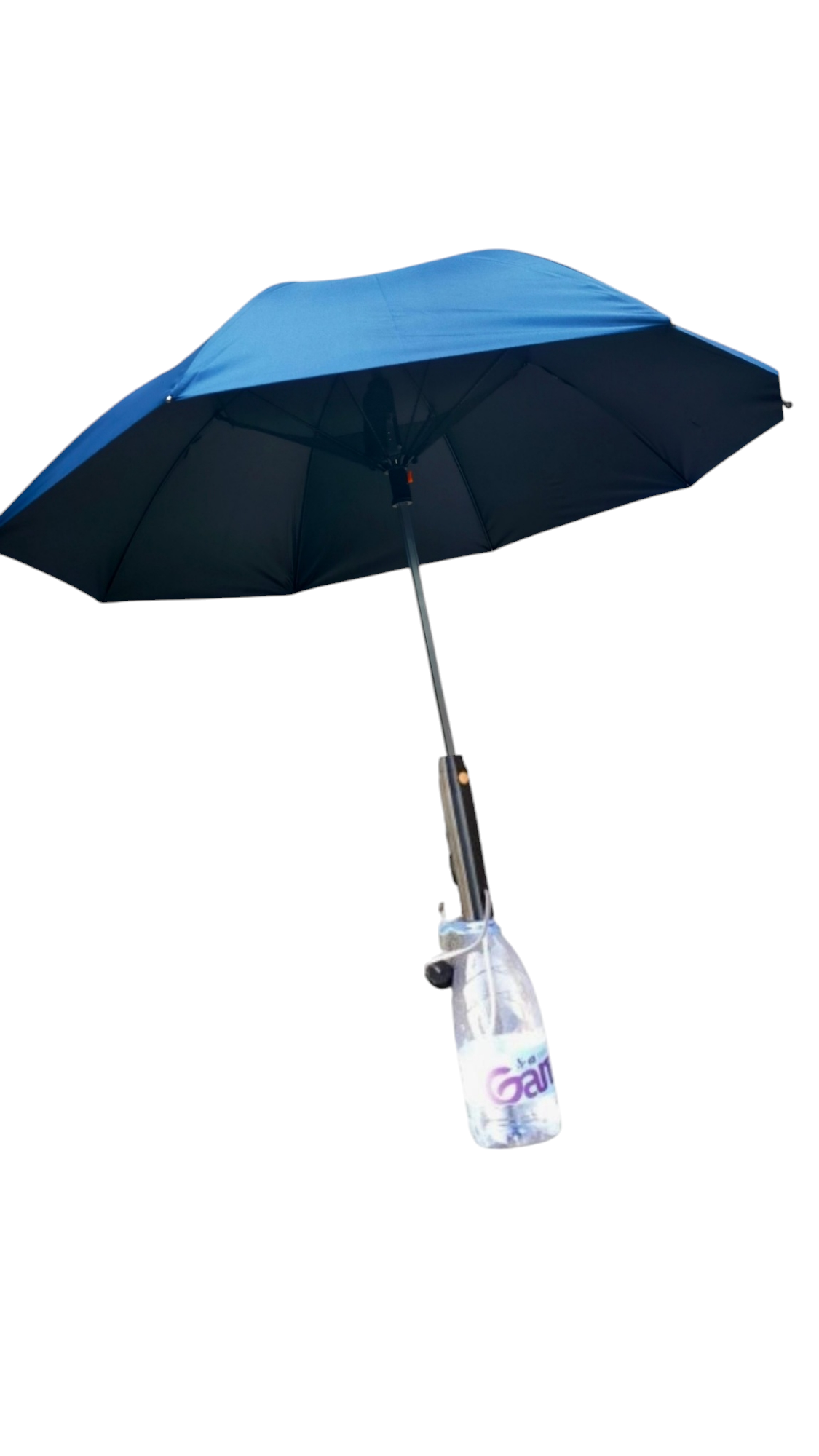 مظلة للمشي مع حماية من الأشعة فوق البنفسجية ورذاذ ومروحة، ومظلة مطر مقاومة للرياح وجيدة التهوية