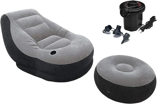 INTEX Inflatable Sofa ULTRA LOUNGE SOFA + Portable Electric Air Pump For Free