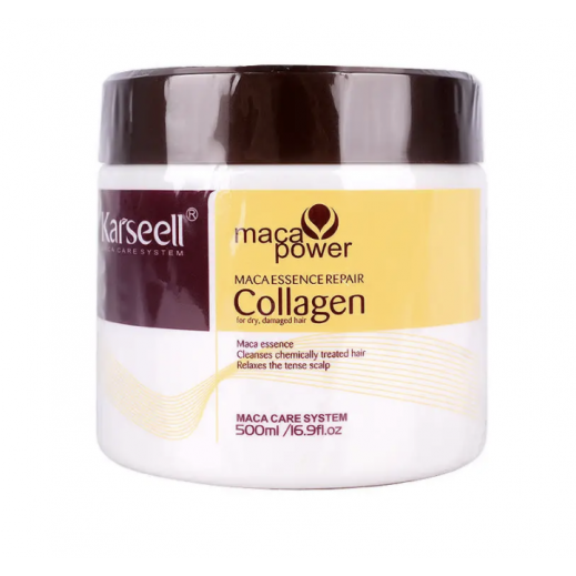 كارسيل ماكا باور قناع الشعر بالكولاجين وإصلاح الألياف 500 مل (Karseell Maca Power Collagen Hair Treatment Mask 500ml)