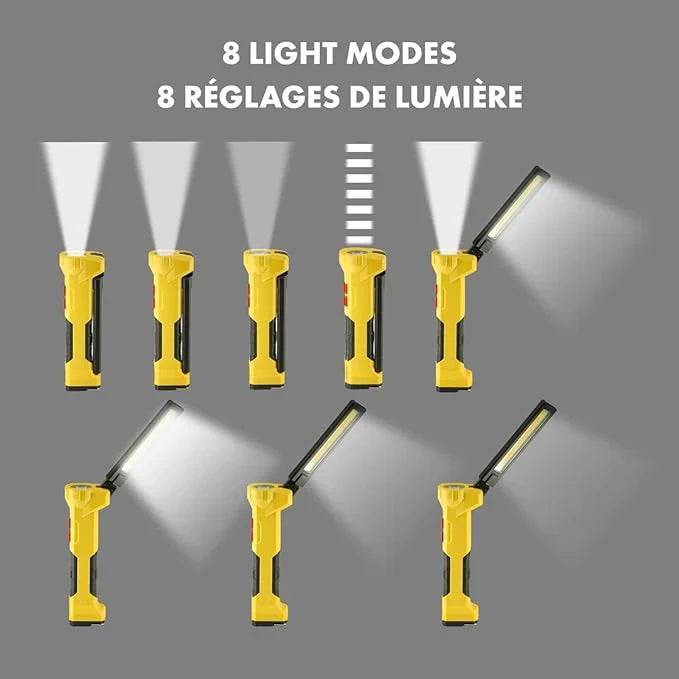 مصباح عمل/كشاف LED قابل لإعادة الشحن من Shell SF126 مع بنك طاقة 5000 مللي أمبير/ساعة
