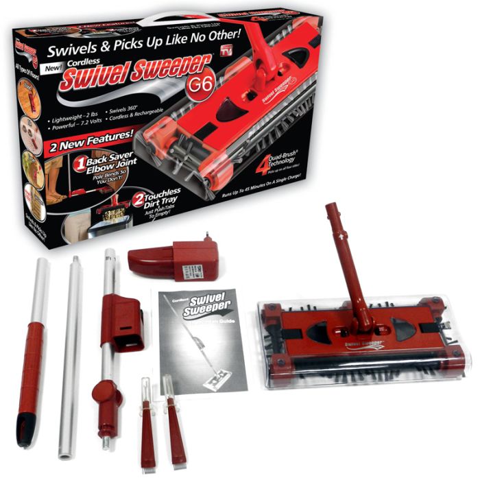 مكنسة دوارة G6 قابلة لإعادة الشحن والطي