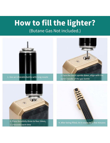 Safe and Durable】This kitchen torch lighter is made of zinc alloy and plastic, the lighter has a safety lock to prevent accidental ignition,