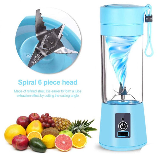 Portable Juicer Blender with 6 Blades – 380 ml
