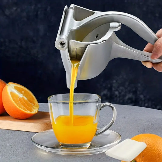 Stainless Steel Manual Citrus Juicer - Durable, Multi-Functional Handheld Lemon and Orange Squeezer for Fresh Juice at Home or Kitchen, Lemon Squeezer