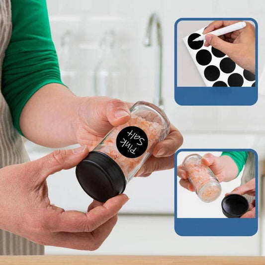 360-Degree Rotating Spice Organizer with 18 Glass Containers