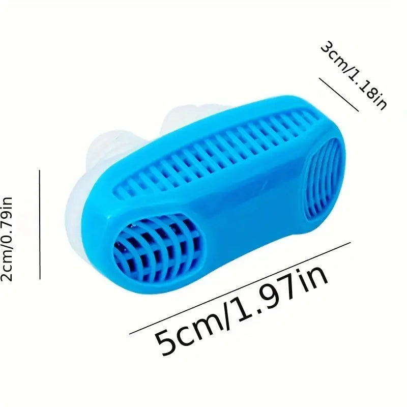 جهاز 2 في 1 لمكافحة الشخير: مشبك أنف لنوم أفضل وتقليل الشخير - لا يحتاج إلى بطارية