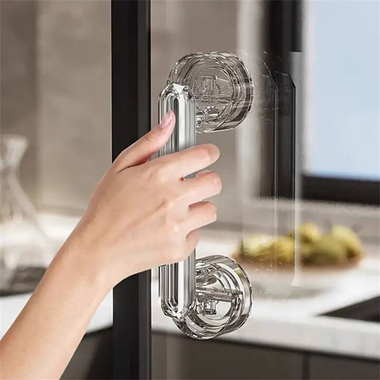 Whalegree Diamond Suction Cup Door Handle,  Strong Hold Suction Cup Handle,No