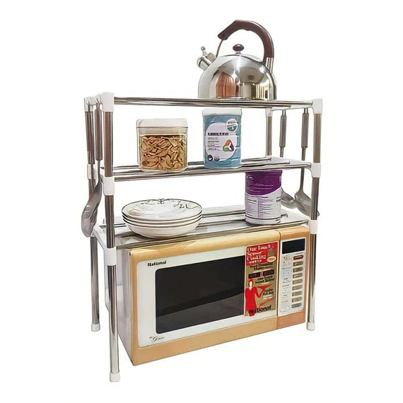 رف تخزين معدني متعدد الوظائف من ثلاث طبقات