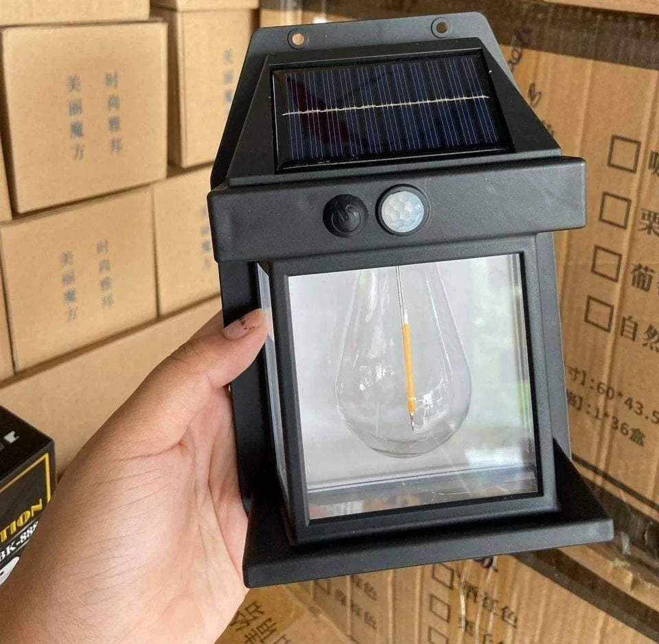 أضواء خارجية تعمل بالطاقة الشمسية، مصباح حائطي مع مستشعر حركة، 3 أوضاع إضاءة