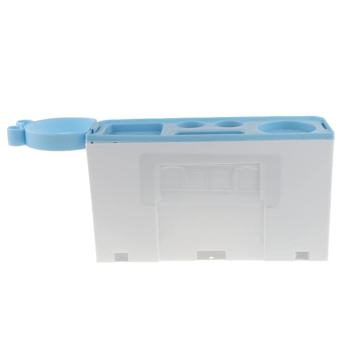 مجموعة حامل فرشاة الأسنان موزع معجون الأسنان اللاصق منظم الحمام أزرق