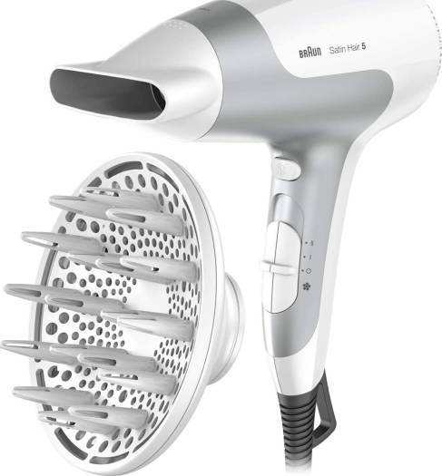مجفف الشعر براون ساتين هير 5 باور بيرفيكشن 2500 واط مع الموزع (Braun Satin Hair 5 PowerPerfection Hair Dryer HD 585)
