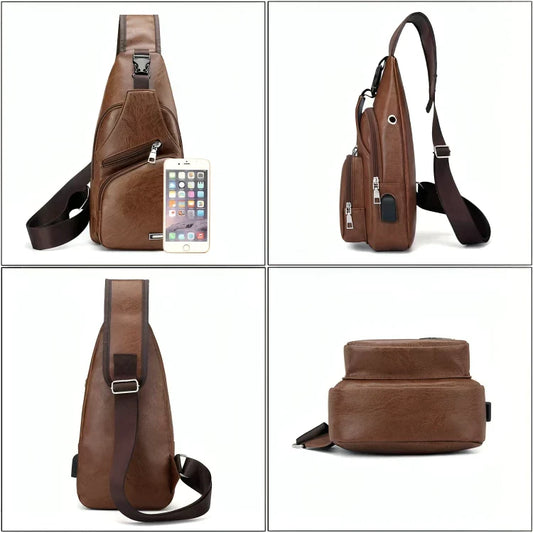 Waterproof Leisure PU Leather Single Shoulder Bag