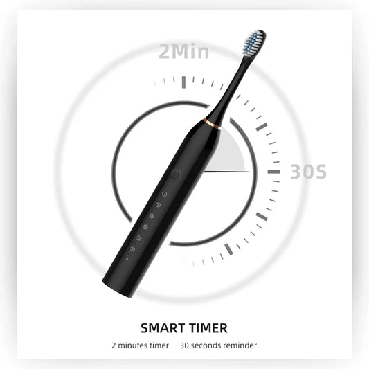 Generic X-3 Sonic Electric Toothbrush (Black)