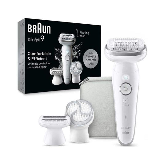 ماكينة إزالة الشعر براون سيلك ابيل 9 مع مجموعة العناية المتكاملة 5 في 1 (Braun Silk-épil 9)
