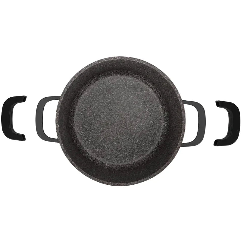 دايو طقم قدور جرانيت من سلسلة دايو ايه أس، 11 قطع (قدر 32, 28, 24 سم, مقلاة 26سم, طاجن 20 سم) مع 8 مقابض سيلكون