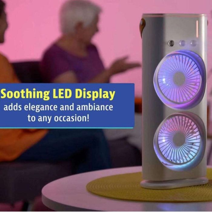 مروحة تبريد هواء صغيرة محمولة قابلة لإعادة الشحن