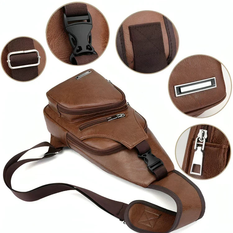 حقيبة كتف مفردة من الجلد الصناعي مقاومة للماء