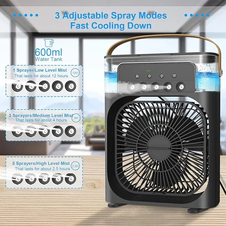 مروحة تبريد هواء صغيرة محمولة 3 في 1