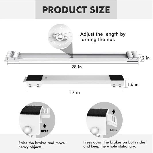 2 Pcs Refrigerator Furniture Movers Stand Drum Washing Machine