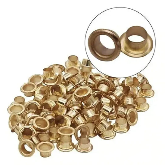 Grommet Setting Tool with Golden Rings