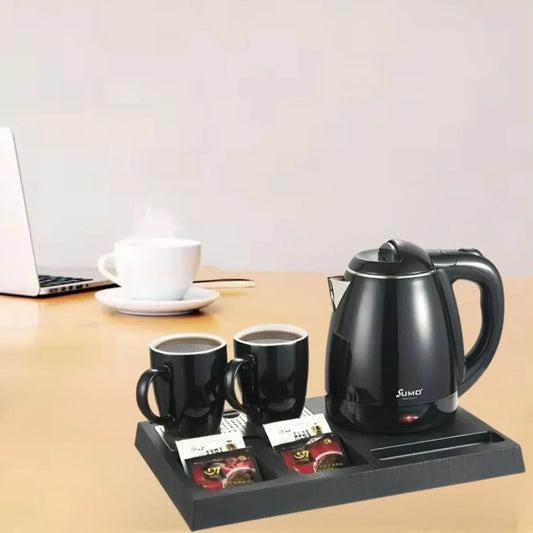 Stainless Steel Hotel Kettle Set 1.2L with Multifunctional Base