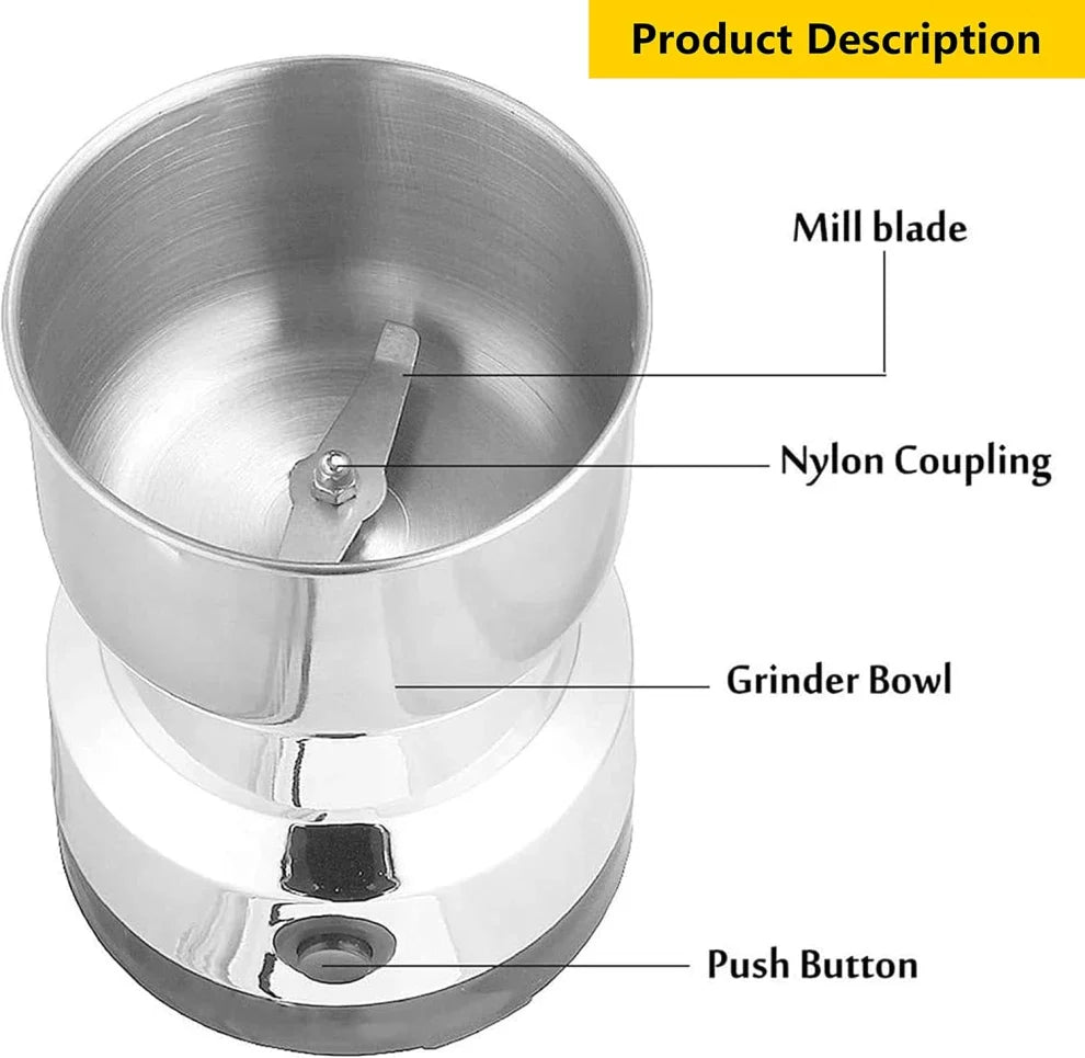 مطحنة القهوة والتوابل الكهربائية - 85 جم