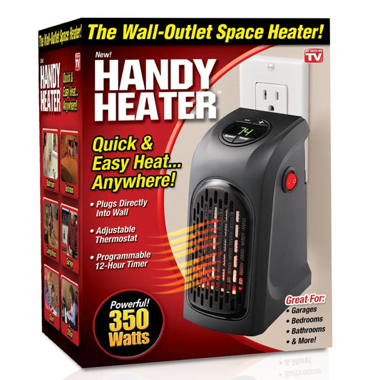 Portable Wall Plug-In Heater Digital Temperature Display 350 Watts