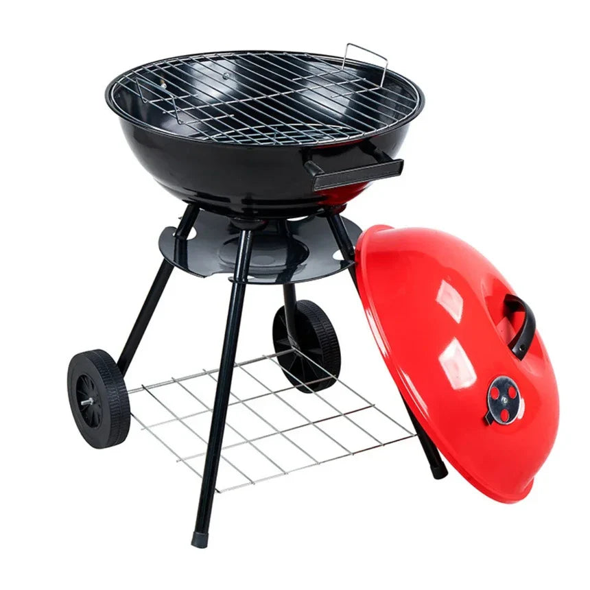 شواية محمولة للتخييم والمشي لمسافات طويلة مع غطاء للتدخين