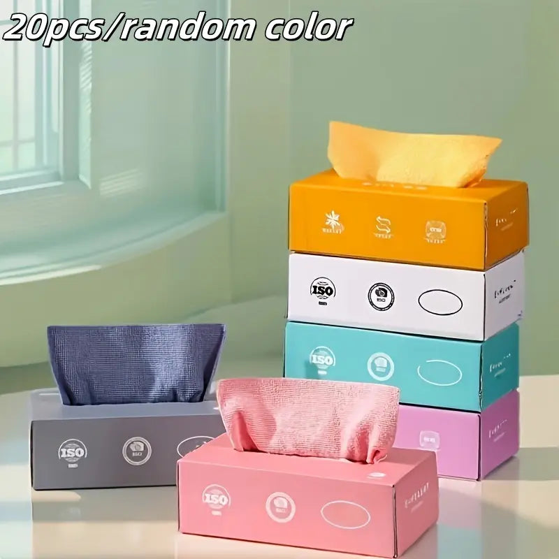 مناشف تنظيف منزلية من الألياف الدقيقة (عبوة من 20 قطعة)